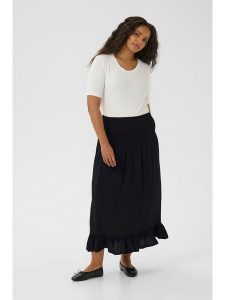 KAFFE curve Spódnica "Bella" w kolorze czarnym rozmiar: XL. Czarne spódnice KAFFE curve, na co dzień, s, bez wzorów, z wiskozy, klasyczne, maxi. Za 104,99 zł.