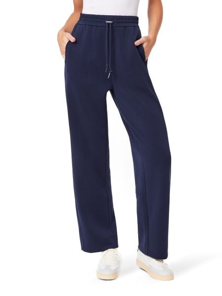 Scotch & Soda Spodnie w kolorze granatowym rozmiar: S. Niebieskie spodnie z wysokim stanem Scotch & Soda, bez wzorów, z materiału, z podwyższonym stanem. Za 170,47 zł.