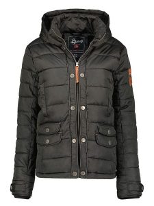 Geographical Norway Kurtka pikowana "Dacili" w kolorze czarnym rozmiar: XXL. Czarne kurtki Geographical Norway, xxl, z aplikacjami, bez kaptura. Za 180,06 zł.