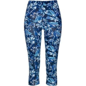 Legginsy capri z mieszanki bawełny. Czarne legginsy bonprix, bez wzorów, z bawełny. Za 67,99 zł.
