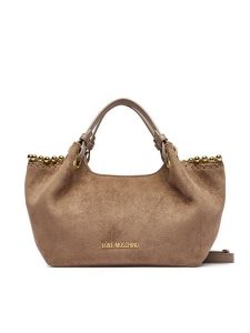 LOVE MOSCHINO Torebka JC4221PP0PKF110A Beżowy. Brązowe kuferki LOVE MOSCHINO, bez wzorów, z materiału, bez dodatków. Za 919,99 zł.