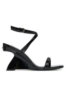 KARL LAGERFELD Sandały Waverly KL34612 Czarny. Czarne sandały KARL LAGERFELD, bez wzorów, ze skóry, bez obcasa, na koturnie, bez zapięcia. Za 539,99 zł.