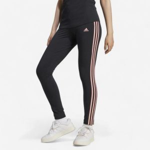 Legginsy fitness damskie ADIDAS. Czarne legginsy ADIDAS, bez wzorów, z bawełny, z podwyższonym stanem. Za 69,99 zł.