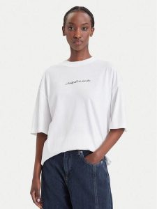 HUGO T-Shirt 50574524 Biały Relaxed Fit. Białe t-shirty Hugo, s, bez wzorów, z bawełny, bez kołnierzyka, bez ramiączek. Za 229,99 zł.