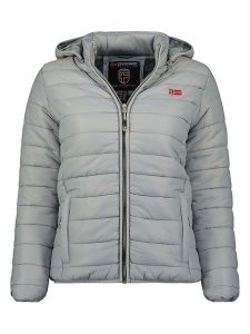 Geographical Norway Kurtka pikowana "Atika" w kolorze jasnoszarym rozmiar: XL. Szare kurtki Geographical Norway, xl, z aplikacjami, bez kaptura. Za 131,74 zł.
