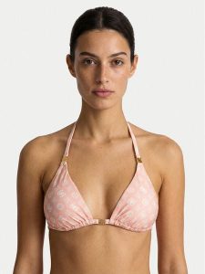 Guess Góra od bikini E6GJ08 MC04R Różowy. Czerwone bikini Guess, z aplikacjami, z syntetyku. Za 299,99 zł.