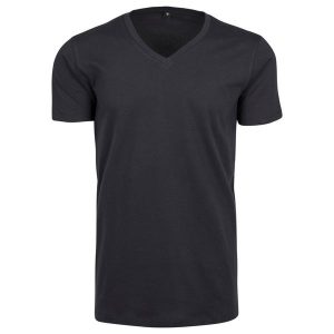 Lekka Koszulka Unisex Dla Dorosłych Z Dekoltem W Szpic. Białe bluzki BUILD YOUR BRAND, s, bez wzorów, sportowe, bez kołnierzyka, bez ramiączek. Za 54,99 zł.