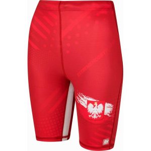 Legginsy krótkie do biegania damskie EXTREME HOBBY 1/3 POLSKA PRIME. Czerwone legginsy EXTREME HOBBY, bez wzorów, z dzianiny, krótkie. Za 169,00 zł.