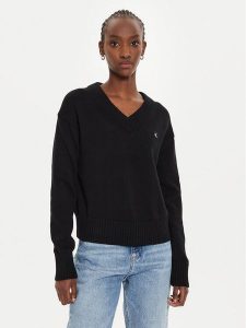 Calvin Klein Jeans Sweter Embro Badge J20J224632 Czarny Regular Fit. Czarne swetry klasyczne Calvin Klein Jeans, xs, z bawełny, bez kołnierzyka. Za 269,99 zł.