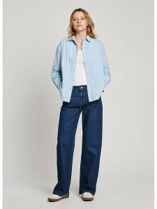 Pepe Jeans Koszula "Bego" w kolorze błękitnym rozmiar: M. Niebieskie koszule Pepe Jeans, m, bez wzorów, z bawełny, bez kołnierzyka, bez ramiączek. Za 144,92 zł.