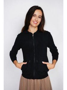 ASSUILI Kaszmirowa bluza w kolorze czarnym rozmiar: 34. Czarne bluzy Assuili, bez wzorów, z kaszmiru, bez kaptura. Za 155,95 zł.