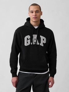 GAP Bluza w kolorze czarnym rozmiar: XS. Czarne bluzy GAP, xs, bez wzorów, z kapturem. Za 88,64 zł.