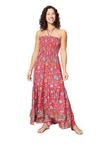 Ipanima Sukienka w kolorze różowym ze wzorem rozmiar: 34-40. Różowe sukienki Ipanima, bez wzorów, klasyczne, bez kołnierzyka, bez ramiączek, maxi, rozkloszowane. Za 78,99 zł.