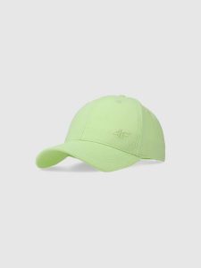 4F Czapka z daszkiem strapback uniseks - zielona XS/S. Zielone czapki 4f, bez wzorów, z bawełny, sportowe. W wyprzedaży za 39,99 zł.