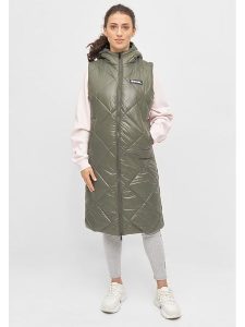 Bench Kamizelka pikowana "Nakiyah" w kolorze khaki rozmiar: 42. Brązowe kamizelki Bench, bez wzorów, bez kołnierzyka, bez ramiączek, bez kaptura. Za 260,99 zł.