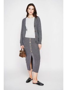 C& Jo Spódnica w kolorze szarym rozmiar: 42. Szare spódnice C& Jo, na co dzień, bez wzorów, klasyczne, midi. Za 108,99 zł.