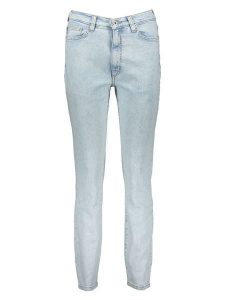 HUGO Dżinsy - Skinny fit - w kolorze błękitnym rozmiar: W33/L32. Niebieskie jeansy Hugo, z aplikacjami, ze skóry, z podwyższonym stanem. Za 174,02 zł.