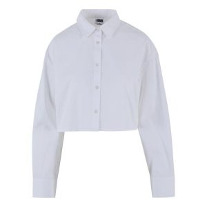 Oversizowa bluzka damska Urban Classics. Białe kurtki Urban Classics, bez wzorów, bez kaptura. Za 160,50 zł.