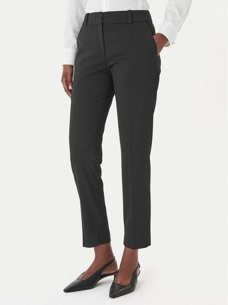 HUGO Chinosy Hetana 50516132 Czarny Slim Fit. Czarne chinosy Hugo, bez wzorów, z syntetyku. Za 719,99 zł.