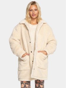 Billabong Kożuch Night Ride Jckt EBJJK00133 Biały Regular Fit. Białe kurtki Billabong, l, bez wzorów, z syntetyku, bez kaptura. Za 599,99 zł.