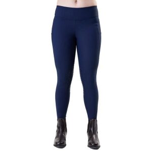 Damskie legginsy jeździeckie o średniej przyczepności Horseware Optifit. Niebieskie legginsy HORSEWARE IRELAND, bez wzorów, z tkaniny. Za 358,50 zł.