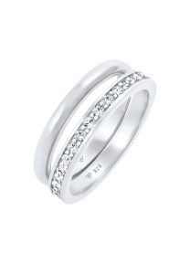 Elli Pierścionek damski Memorie Set Basic Trend z kryształkami ze srebra próby 925 Pierścionki 1 ct Damski. Pierścionki Elli, srebrne. Za 279,64 zł.