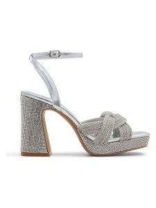 CALL IT SPRING Sandały w kolorze srebrnym na obcasie rozmiar: 37,5. Szare sandały Call it Spring, bez wzorów, z otwartym noskiem, bez obcasa, na koturnie, bez zapięcia. Za 173,99 zł.