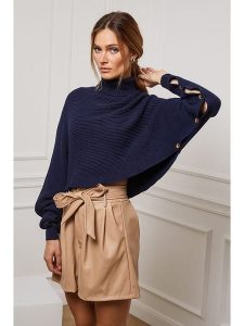 Joséfine Golf "Balencia" w kolorze granatowym rozmiar: XL. Niebieskie golfy Joséfine, bez wzorów, z kaszmiru. Za 109,00 zł.