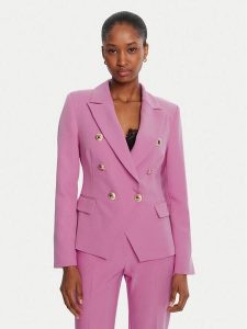 Rinascimento Marynarka CFC0126227003 Różowy Slim Fit. Czerwone marynarki i żakiety Rinascimento, s, bez wzorów, z syntetyku. Za 529,99 zł.