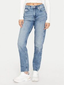 Calvin Klein Jeans Jeansy Authentic J20J223658 Niebieski Slim Fit. Niebieskie jeansy Calvin Klein Jeans, bez wzorów, z bawełny. Za 499,99 zł.