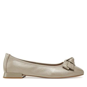Baleriny Caprice. Szare balerinki Caprice, bez wzorów, bez obcasa, bez zapięcia. Za 279,99 zł.