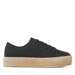 Espadryle Jenny Fairy. Czarne espadryle Jenny Fairy, bez wzorów, bez obcasa. Za 119,99 zł.