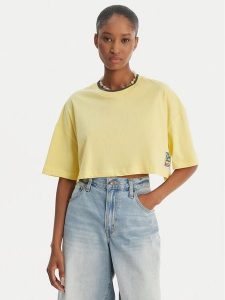 Quiksilver T-Shirt Maxi EQWZT03183 Żółty Oversize. Żółte t-shirty Quiksilver, m, bez wzorów, z bawełny, bez kołnierzyka, bez ramiączek. Za 159,99 zł.