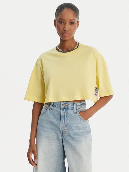 Quiksilver T-Shirt Maxi EQWZT03183 Żółty Oversize. Żółte t-shirty Quiksilver, m, bez wzorów, z bawełny, bez kołnierzyka, bez ramiączek. Za 159,99 zł.