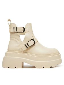 DeeZee Botki ST0242613-2 Beżowy. Brązowe botki DeeZee, bez wzorów, ze skóry, bez obcasa, na płaskiej podeszwie, bez zapięcia. Za 132,99 zł.
