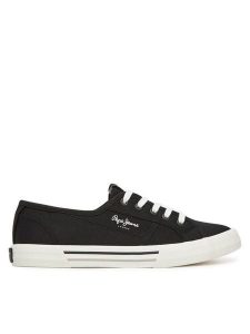 Pepe Jeans Tenisówki Brady Basic W PLS31287 Czarny. Czarne trampki Pepe Jeans, bez wzorów, z jeansu, bez zapięcia. Za 179,99 zł.