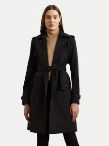 LAUREN RALPH LAUREN Płaszcz przejściowy 297967122001 Czarny. Czarne płaszcze Lauren Ralph Lauren, xl, bez wzorów, z bawełny, bez kaptura. Za 879,99 zł.
