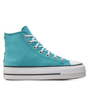 Trampki Converse. Niebieskie trampki Converse, bez wzorów, bez zapięcia. Za 309,99 zł.
