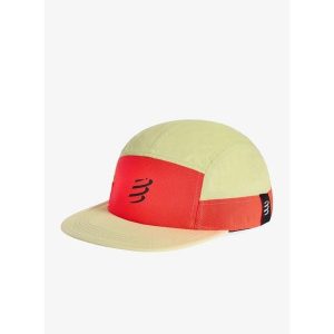 Czapka z daszkiem Compressport 5 Panel Light Cap - nile/fluo red. Zielone czapki Compressport, bez wzorów, sportowe. Za 141,69 zł.
