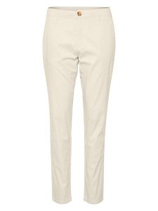 SAINT TROPEZ Spodnie chino "Phila" w kolorze kremowym rozmiar: S. Brązowe chinosy Saint Tropez, bez wzorów, z bawełny. Za 118,56 zł.