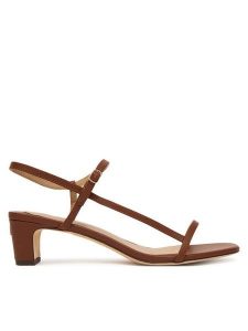 LAUREN RALPH LAUREN Sandały 802P00097002 Brązowy. Brązowe sandały Lauren Ralph Lauren, bez wzorów, ze skóry, bez obcasa, na płaskiej podeszwie, bez zapięcia. Za 540,99 zł.