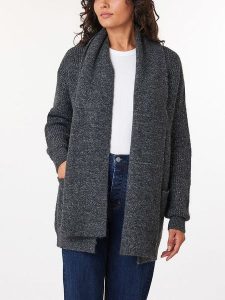 Scotch & Soda Kardigan w kolorze antracytowym rozmiar: L. Czarne swetry oversize Scotch & Soda, l, bez wzorów, ze splotem, bez ramiączek. Za 140,53 zł.