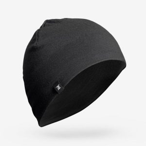 Czapka trekkingowa Forclaz MT500 merino. Brązowe czapki FORCLAZ, bez wzorów, z materiału, sportowe. Za 59,99 zł.