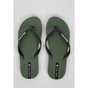 Japonki plażowe Gorilla Wear Kokomo Flip-Flops. Zielone klapki GORILLA WEAR, bez wzorów, bez obcasa. Za 155,50 zł.