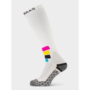 Skarpety narciarskie unisex Poederbaas Kompresja techniczna Pro Merino 1 para. Białe skarpetki POEDERBAAS, bez wzorów, z elastanu. Za 181,99 zł.