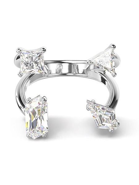 Swarovski Pierścionek z cyrkoniami rozmiar: 50. Szare pierścionki Swarovski, z cyrkonią, metalowe. Za 156,98 zł.