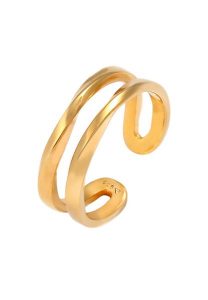 Elli Dama z podwójnym biustem otwarta z regulacją w 925 Sterling Silver Pierścionki 1 ct Damski. Szare pierścionki Elli, pozłacane. Za 248,99 zł.