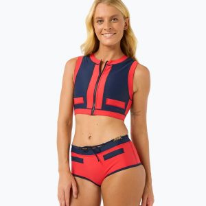 Dół od stroju kąpielowego Rip Curl Noughties Low Rise Victoria Vergara. Niebieskie bikini RIPCURL, bez wzorów. Za 219,99 zł.