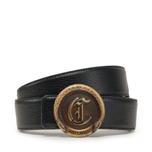 Pasek Damski Just Cavalli. Czarne paski Just Cavalli, bez wzorów. Za 399,99 zł.