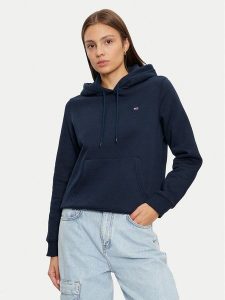 Tommy Jeans Bluza DW0DW19958 Granatowy Regular Fit. Niebieskie bluzy Tommy Jeans, xl, bez wzorów, z bawełny, bez kaptura. Za 199,99 zł.